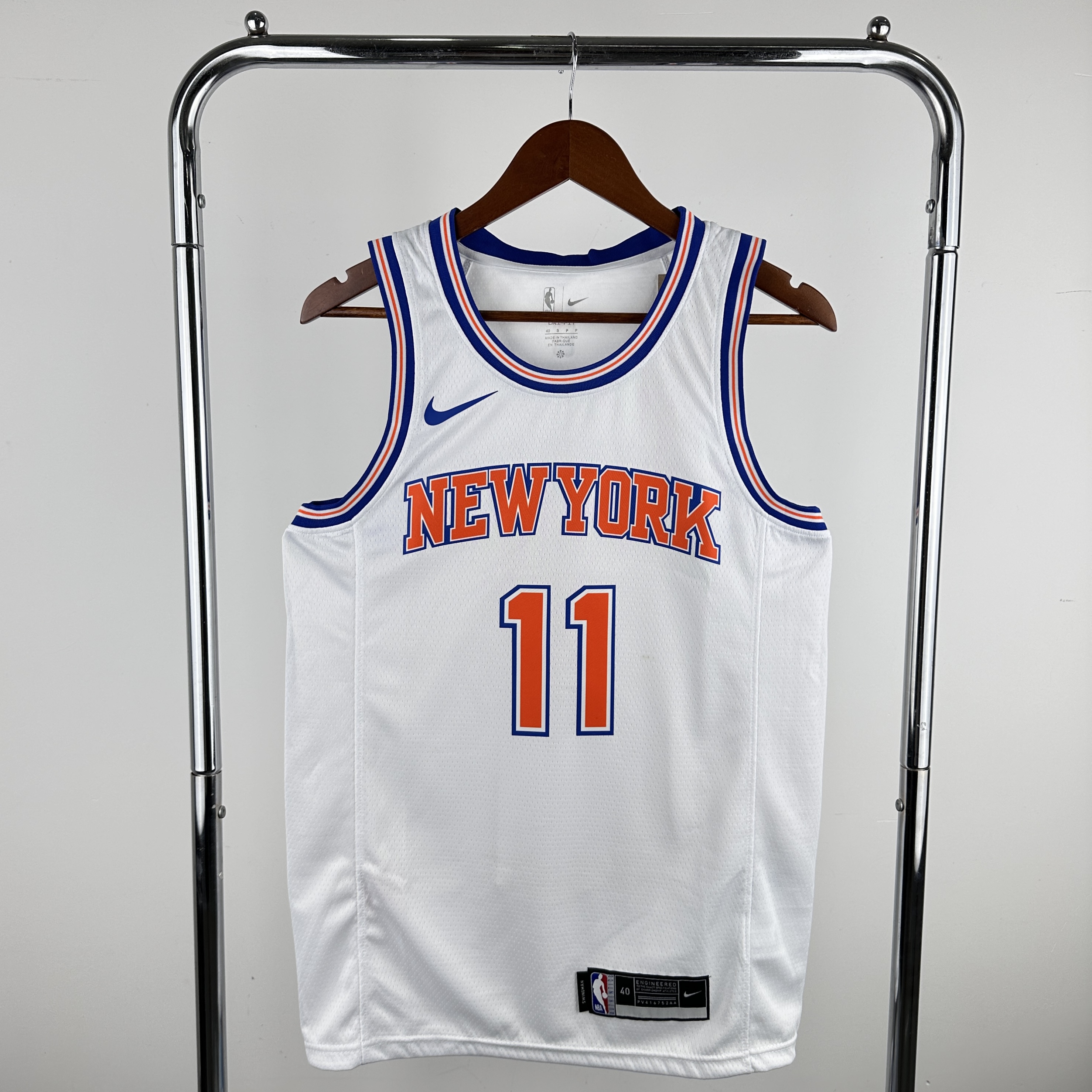 Men New York Knicks #11 Brunson White Nike 2024 NBA Jerseys